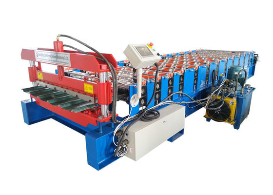 Aluminium Color Steel Roll Forming Machine , 1050 Model Roofing Sheet Making Machine